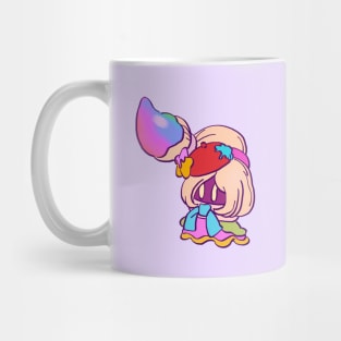 cute colorful rainbow painter artist girl vividria Mug